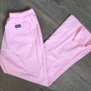 Cherokee Baby Pink Split Flare leg scrub pants SzS